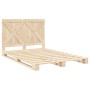 Estructura de cama con cabecero madera maciza pino 140x200 cm de , Camas y somieres - Ref: Foro24-3281570, Precio: 199,11 €, ...