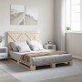 Estructura de cama con cabecero madera maciza pino 140x200 cm de , Camas y somieres - Ref: Foro24-3281570, Precio: 199,11 €, ...