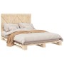 Estructura de cama con cabecero madera maciza pino 140x200 cm de , Camas y somieres - Ref: Foro24-3281570, Precio: 199,11 €, ...