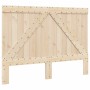 Solid pine wood bed frame with headboard 140x200 cm by , Beds and slatted bases - Ref: Foro24-3281558, Price: 215,76 €, Disco...