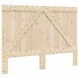 Solid pine wood bed frame with headboard 140x200 cm by , Beds and slatted bases - Ref: Foro24-3281558, Price: 213,30 €, Disco...