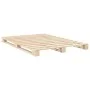 Solid pine wood bed frame with headboard 140x200 cm by , Beds and slatted bases - Ref: Foro24-3281558, Price: 213,30 €, Disco...