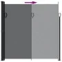 Toldo lateral retráctil negro 200x500 cm de , Sombrillas - Ref: Foro24-4004459, Precio: 123,30 €, Descuento: %