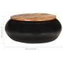 Mesa de centro madera maciza reciclada negra 68x68x30 cm de vidaXL, Mesas de centro - Ref: Foro24-323532, Precio: 131,55 €, D...