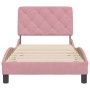 Bettgestell mit rosa Samtkopfteil 90x200 cm von , Betten und Lattenroste - Ref: Foro24-3207904, Preis: 163,74 €, Rabatt: %