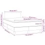 Box spring bed with mattress and LED lights, dark brown fabric, 120x190 cm. by , Beds and slatted bases - Ref: Foro24-3270026...