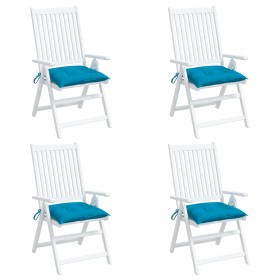 Cojines de silla de jardín 4 uds tela Oxford azul 50x50x7 cm by , Cushions for chairs and sofas - Ref: Foro24-361520, Price: ...