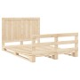 Estructura de cama con cabecero madera maciza pino 140x200 cm de , Camas y somieres - Ref: Foro24-3281540, Precio: 215,79 €, ...