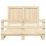 Solid pine wood bed frame with headboard 140x200 cm by , Beds and slatted bases - Ref: Foro24-3281540, Price: 217,20 €, Disco...