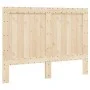 Solid pine wood bed frame with headboard 140x200 cm by , Beds and slatted bases - Ref: Foro24-3281540, Price: 217,20 €, Disco...