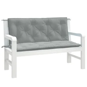 Gartenbankkissen 2 Stück in hellem meliertem Grau, 120x50x7 cm von , Kissen für Stühle und Sofas - Ref: Foro24-4002597, Preis...