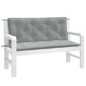 Gartenbankkissen 2 Stück in hellem meliertem Grau, 120x50x7 cm von , Kissen für Stühle und Sofas - Ref: Foro24-4002597, Preis...
