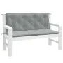 Gartenbankkissen 2 Stück in hellem meliertem Grau, 120x50x7 cm von , Kissen für Stühle und Sofas - Ref: Foro24-4002597, Preis...