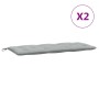 Cojines banco jardín 2 uds tela gris claro melange 120x50x7 cm by , Cushions for chairs and sofas - Ref: Foro24-4002597, Pric...