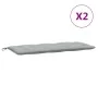 Gartenbankkissen 2 Stück in hellem meliertem Grau, 120x50x7 cm von , Kissen für Stühle und Sofas - Ref: Foro24-4002597, Preis...