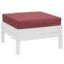 Cojín para sofá de palets tela rojo tinto melange 60x60x10 cm by , Cushions for chairs and sofas - Ref: Foro24-4002672, Price...
