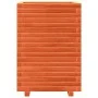 Jardinera madera maciza de pino marrón cera 50x50x72 cm de , Maceteros y jardineras - Ref: Foro24-3282611, Precio: 184,07 €, ...