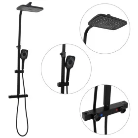 Doppelduschkopf-Set mit Mischer und schwarzer Messing-Flexleitung. von , Duschköpfe - Ref: Foro24-4013454, Preis: 171,13 €, R...