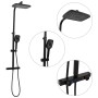 Doppelduschkopf-Set mit Mischer und schwarzer Messing-Flexleitung. von , Duschköpfe - Ref: Foro24-4013454, Preis: 173,79 €, R...