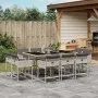 Garten-Essgruppe 11-teilig mit grauen Polstern aus synthetischem Rattan. von , Gartensets - Ref: Foro24-3278158, Preis: 727,2...