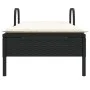 Liegestuhl mit Rädern und Kissen aus schwarzem synthetischem Rattan von , Liegen - Ref: Foro24-368308, Preis: 166,63 €, Rabat...
