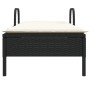 Liegestuhl mit Rädern und Kissen aus schwarzem synthetischem Rattan von , Liegen - Ref: Foro24-368308, Preis: 156,02 €, Rabat...