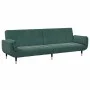 Sofá cama de 2 plazas con taburete terciopelo verde oscuro by , Sofas - Ref: Foro24-3258153, Price: 394,34 €, Discount: %