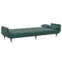 Sofá cama de 2 plazas con taburete terciopelo verde oscuro by , Sofas - Ref: Foro24-3258153, Price: 401,85 €, Discount: %