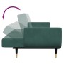 Sofá cama de 2 plazas con taburete terciopelo verde oscuro by , Sofas - Ref: Foro24-3258153, Price: 401,85 €, Discount: %