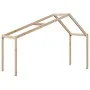 Solid pine wood children's bed canopy 203x95.5x142 cm by , Accessories for beds and slatted bases - Ref: Foro24-846940, Price...