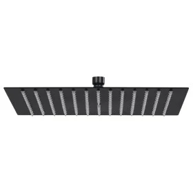 Black square stainless steel rain effect shower head 40x40 cm by vidaXL, shower heads - Ref: Foro24-147698, Price: 53,97 €, D...
