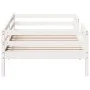 Solid white pine wood bed frame 80x200 cm by , Beds and slatted bases - Ref: Foro24-846977, Price: 117,07 €, Discount: %