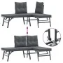 Bancos de jardín cojines 3 pzas acero recubrimiento polvo negro by , Garden sets - Ref: Foro24-3283710, Price: 279,49 €, Disc...