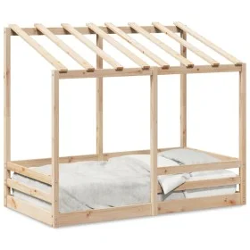 Massives Kieferholzbett für Kinder 70x140 cm von , Betten und Lattenroste - Ref: Foro24-847015, Preis: 91,23 €, Rabatt: %