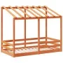 Cama infantil con techo madera maciza pino marrón 70x140 cm de , Camas y somieres - Ref: Foro24-847017, Precio: 107,88 €, Des...