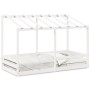 Kinderbett mit massivem Kieferndach in Weiß 90x200 cm von , Betten und Lattenroste - Ref: Foro24-847001, Preis: 130,41 €, Rab...