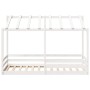 Children's bed with solid white pine wood roof 90x200 cm by , Beds and slatted bases - Ref: Foro24-847001, Price: 130,41 €, D...