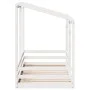 Kinderbett mit massivem Kieferndach in Weiß 90x200 cm von , Betten und Lattenroste - Ref: Foro24-847001, Preis: 129,43 €, Rab...