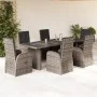 Set comedor jardín 7 pzas y cojines ratán sintético gris by , Garden sets - Ref: Foro24-3277602, Price: 1,00 €, Discount: %