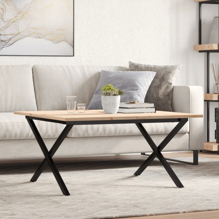 Mesa de centro marco X madera maciza pino y acero 80x80x45 cm von , Küchen- und Esstische - Ref: Foro24-3282685, Preis: 75,24...
