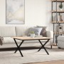 Mesa de centro marco X madera maciza pino y acero 80x80x45 cm von , Küchen- und Esstische - Ref: Foro24-3282685, Preis: 75,24...