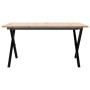 Mesa de centro marco X madera maciza pino y acero 80x80x45 cm von , Küchen- und Esstische - Ref: Foro24-3282685, Preis: 75,24...