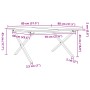 Mesa de centro marco X madera maciza pino y acero 80x80x45 cm von , Küchen- und Esstische - Ref: Foro24-3282685, Preis: 75,24...
