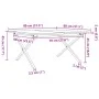 Mesa de centro marco X madera maciza pino y acero 80x80x45 cm by , Kitchen and dining tables - Ref: Foro24-3282685, Price: 74...