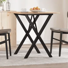 Esstisch mit massivem Kiefernholz- und Stahlrahmen 70x70x75 cm. von , Küchen- und Esstische - Ref: Foro24-3282693, Preis: 73,...