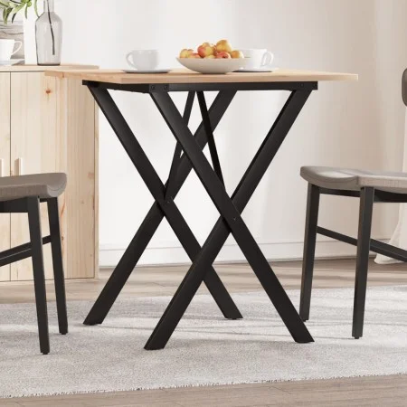 Esstisch mit massivem Kiefernholz- und Stahlrahmen 70x70x75 cm. von , Küchen- und Esstische - Ref: Foro24-3282693, Preis: 74,...