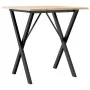 Esstisch mit massivem Kiefernholz- und Stahlrahmen 70x70x75 cm. von , Küchen- und Esstische - Ref: Foro24-3282693, Preis: 74,...