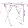 Mesa de comedor marco X madera maciza pino y acero 70x70x75 cm by , Kitchen and dining tables - Ref: Foro24-3282693, Price: 7...