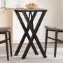 Esstisch mit massivem Kiefernholzrahmen und Stahlgestell 50x50x75 cm. von , Küchen- und Esstische - Ref: Foro24-3282691, Prei...