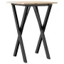 Esstisch mit massivem Kiefernholzrahmen und Stahlgestell 50x50x75 cm. von , Küchen- und Esstische - Ref: Foro24-3282691, Prei...